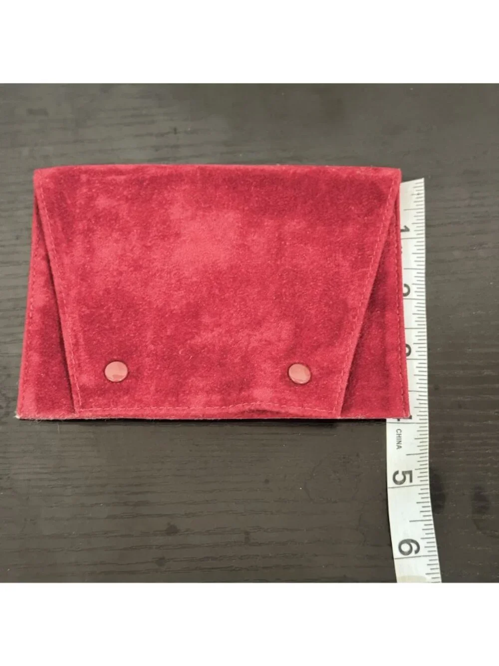 Cartier Red Suede Jewelry Travel Pouch Presentation Storage Case Envelope